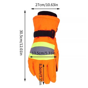 Gants Alpha Racing antidérapants coupe-vent à doigts entiers avec paume en cuir, rembourrage en mousse de 5 mm, compatibles écran tactile, fermeture auto-agrippante, unisexe - Product Image 4