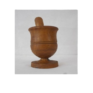 Juego de mortero y mortero de madera de primera calidad para moler hierbas y especias, ideal para restaurantes, hoteles, utensilios de cocina y vajilla para el hogar - Product Image 1