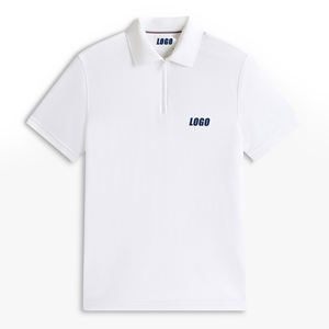 Polo Oxford Premium à fermeture éclair, coupe classique, respirant, extensible, décontracté, pour homme, avec option de logo personnalisé. - Product Image 6