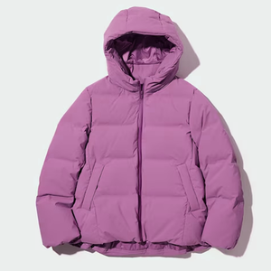Veste matelassée à capuche, couleur unie, coupe-vent, fermeture éclair, rembourrage en polyester, coupe classique, vêtements décontractés d'hiver - Product Image 1
