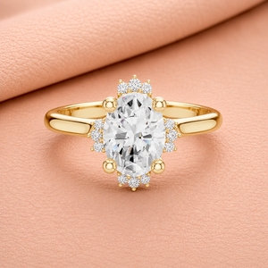 Elegante Anillo de Compromiso con Diamantes Marquise en Oro Amarillo, Blanco y Rosa, Joyería Nupcial Minimalista de Lujo para Mujer, Regalo de Aniversario - Product Image 1