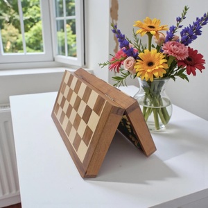 ILAHI's Eco-Friendly Rustic Polished Rectangle <b>Chess</b> <b>Board</b> Game 100% Handmade Pure Wood Animal/Love Style Customized Size <b>Chess</b> - Product Image 2