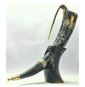 Cuerno Vikingo para Beber, Apto para Alimentos, con Soporte, Color de Cuerno Natural, Tamaño Personalizado, Estilo Romántico, Hecho a Mano, Duradero, Regalo Empresarial, Precios - Product Image 6