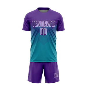 Tenue de football personnalisée de haute qualité avec logo, 100 % polyester, vêtements d'équipe, ensemble uniforme de football imprimé - Product Image 2