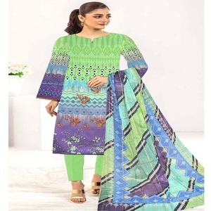 AF Fashion Vol 4 Señoras 3 piezas Salwar Kameez Vestido de marca Impresión digital Material de césped Ropa de estilo indio y pakistaní - Product Image 4