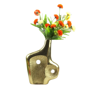 Vase à fleurs en aluminium de haute qualité avec finition polie pour la décoration de table, vase à fleurs en métal pour la décoration de table - Product Image 5