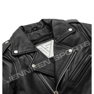 Veste en cuir de vachette véritable pour femme, style slim, streetwear, veste de motard avec ceinture, vêtements d'extérieur pour femme, printemps-automne - Product Image 4