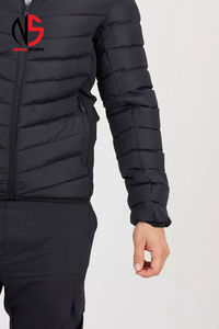 Blouson matelassé à capuche personnalisé avec logo, doublure douce, léger, coupe-vent, chaud, pour l'hiver, avec poches, pour hommes, 2026 - Product Image 6