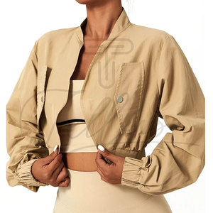 Fully Customized Design Logo Women's Cropped <b>jackets</b> Manufacturer High Quality Women's Cropped <b>jackets</b> for Women - Product Image 2