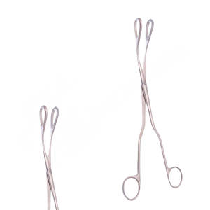 Forceps à ovules McClintock incurvés, articulation à vis, 241 mm de long, instruments chirurgicaux en acier inoxydable, fabricant au Pakistan - Product Image 1