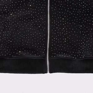New Arrival Winter Solid Customizable Quick Dry <b>Rhinestone</b> <b>Hoodies</b> for Men Streetwear Style Breathable 100% Cotton - Product Image 5