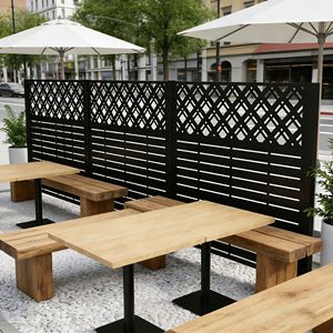 Recinzione Metallica per Esterni con Schermo Privacy W48FT X H47.3FT X 2 Pannelli, Recinto per Bidoni della Spazzatura, Recinzione per Condizionatore d'Aria, Recinzione per Piscina, Contenitore per Privacy - Product Image 3