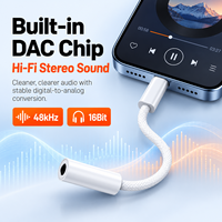 Adaptor Headphone USB Type C ke 3.5mm Female dengan DAC Terintegrasi HiFi, Dongle Audio AUX Berjaring untuk iPhone Samsung Galaxy Pixel