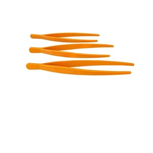 Pinces à bijoux trapézoïdales en acier inoxydable de 180 mm, lot de 3 pinces de précision à manche orange pour la manipulation des pierres précieuses - Product Image 4