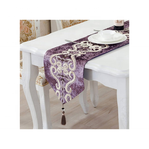 Clásico Jacquard bordado personalizado 100% camino de mesa de algodón orgánico GOTS certificado lujo elegante boda Rectangular decoración del hogar - Product Image 1