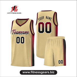 Conjunto de uniforme de baloncesto personalizado, dorado y morado, con cuello en V, malla transpirable para adultos, solo para fitness y baloncesto. - Product Image 3