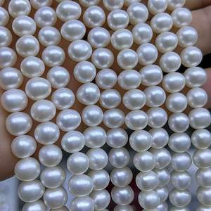 Collar de Perlas de Agua Dulce Naturales de Zhuji, 7-8 mm, Casi Redondas, Color Blanco Brillante con Cadena Delicada, Sin Núcleo - Product Image 4