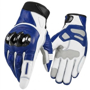 Gants en cuir rétro pour moto, équipement de motard vintage, style racer, gants de protection, marché européen - Product Image 4