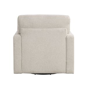 Sedia Girevole Ergonomica con Imbottitura in Bouclé Beige, Struttura in Legno Massello, Arredamento Moderno per Soggiorno - Product Image 5