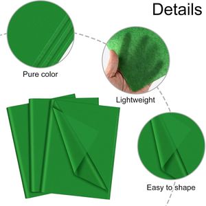 ถุงของขวัญกระดาษสีเขียวแบบม้วน 60 แผ่น ขนาด 14 x 20 นิ้ว สำหรับงานแต่งงาน วันเกิด งานประดิษฐ์ดอกไม้ กระดาษห่อของขวัญแบบเป็นมิตรกับสิ่งแวดล้อม - Product Image 3
