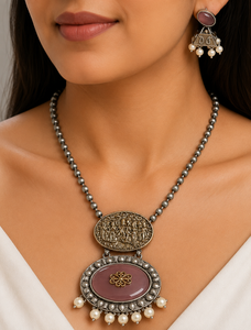 Conjunto de Joyería de Dos Tonos para Mujer, con Zirconia, Aleación de Zinc, Chapado en Oro Antiguo, Estilo Bohemio, para Compromiso, Boda, Collar y Aretes - Product Image 2