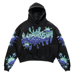 เสื้อฮู้ดดี้ผู้ชายแบบสวมหัว ผ้าฝ้ายพรีเมียม 400 GSM สีขาว ทรงโอเวอร์ไซส์ เนื้อนุ่ม เป็นมิตรต่อสิ่งแวดล้อม ระบายอากาศได้ดี ไม่ยับง่าย รับสกรีนลายแบบ DTF - Product Image 1
