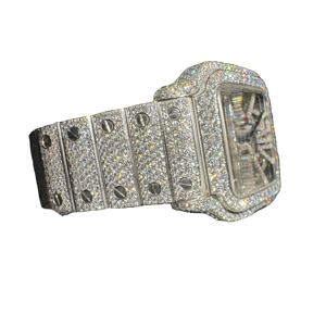 2026 estilo hip-hop moda rapero diamante Moissanite reloj personalizado de lujo con reloj impermeable mecánico personalizable - Product Image 2