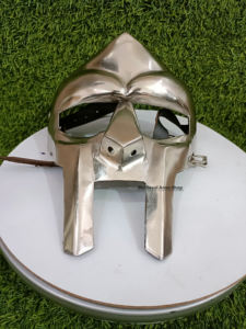 Máscara Facial de Gladiador de Acero Suave Estilo Caballero Medieval MF Doom Mad-villain Forjada a Mano para Disfraces de Cosplay y Reenactment para Adultos - Product Image 2