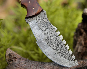 Nouveau Couteau de Chasse Tracker en Acier Damas Fait Main, Ambidextre, Lame de 6 pouces, Manche Intégral, Forgé à la Main, Lame Fixe - Product Image 5