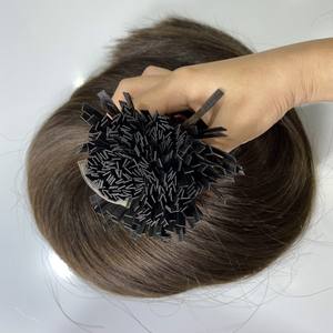 Meilleur Prix Italien Précollé Double Dessiné Pointe Plate Extensions de Cheveux Vierge Kératine Haute Qualité Naturel Vague Droite Naturelle - Product Image 1