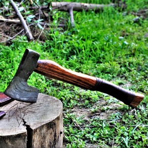Handcrafted Damascus Steel Hatchet With <b>Wood</b> Handle For Survival Use Woodsman Outdoor Camping Hatchet <b>Axe</b> Damascus Steel - Product Image 2