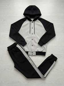 Mens Fleece Training Outfit Long Sleeve <b>Sweat</b> <b>Top</b> with Comfortable Jogger Bottom for Active Daily Routine - Product Image 3