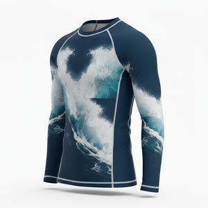 Camiseta Deportiva de Compresión Personalizada Unisex de Manga Larga, para BJJ, MMA, Jiu Jitsu, Grappling, Entrenamiento No Gi, de Secado Rápido - Product Image 3