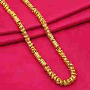 สร้อยคอแบบโฮโล่ชุบทองไมโคร 14K 18K 24K ขายส่ง, เครื่องประดับสร้อยคอผู้ชาย, สร้อยคอแฟชั่นดีไซน์ทันสมัยทำจากทองเหลือง - Product Image 1