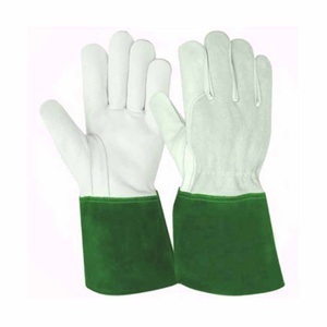 Gants de soudage TIG en cuir pleine fleur et croûte de cuir de qualité supérieure, résistants à l'abrasion, pour la lutte contre les incendies et le barbecue - Product Image 4