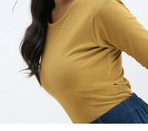 High Quality Women's Slim Fit Casual Short Sleeve <b>Crop</b> <b>Top</b> 100% Cotton & Polyester Breathable Anti-Wrinkle Washed Knitted - Product Image 4