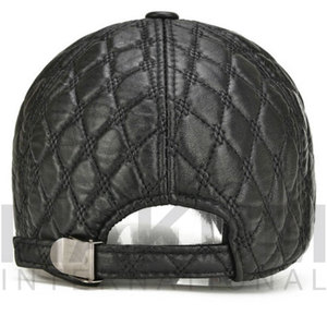 Wholesale Custom Logo <b>Black</b> Genuine Cowhide Leather Mens Women <b>Baseball</b> <b>Cap</b> - Product Image 6
