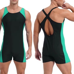 Combinaison de lutte personnalisée pour hommes, combinaison de compression flexible, une pièce, vêtements de musculation, vêtements de sport - Product Image 1