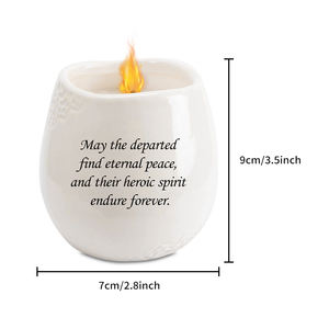 เทียนหอมเซรามิกทำมือสีขาวทรงเสา ขนาด 7*9 ซม. กลิ่นหอมผ่อนคลาย หรูหรา ของตกแต่งบ้าน ของขวัญ - Product Image 2