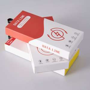 Boîte d'emballage en papier personnalisée directement de l'usine pour câble USB et chargeur de téléphone - Product Image 1