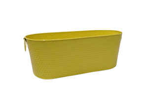 Maceta redonda de metal con acabado martillado, maceta decorativa para interiores y exteriores, maceta de jardín duradera, resistente al óxido, contenedor para plantas para el hogar. - Product Image 3