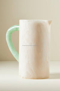 Resin Art Jug Premium Beverage Pitcher Handmade Acrylic Water <b>Container</b> Stylish Dining Pourer Kitchen Table Decorative Item - Product Image 2