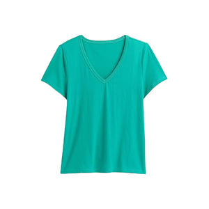 T-shirts décontractés chics pour femmes en gros – Polyester/Coton, col rond classique, streetwear, édition été, couleurs et designs personnalisables - Product Image 1