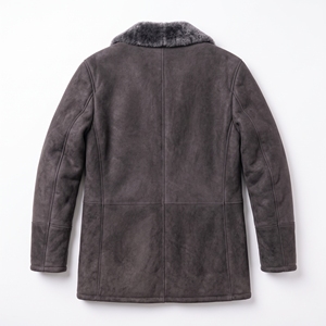 <b>Men</b> Genuine Shearling <b>Suede</b> Leather Waterproof Hooded Winter Warm <b>Jacket</b> Wholesale Outerwear - Product Image 3