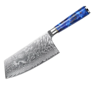 Couteau de boucher LEGACY BLADES en acier Damas de qualité supérieure, forgé à la main, manche en résine, ambidextre, compatible lave-vaisselle - Product Image 3