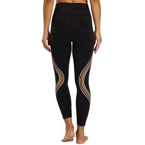 Leggings de sport respirants à séchage rapide pour femmes, taille haute, longueur cheville, en Spandex/Nylon léger, couleur unie - Product Image 3