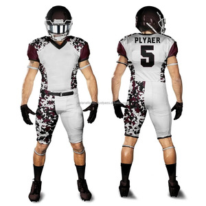 Uniforme de football américain personnalisé de qualité supérieure OEM, 100% polyester, anti-UV, respirant, manches courtes, grande taille, saison estivale - Product Image 4