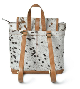 Sac à dos unisexe en cuir de vachette avec motif animalier, style vintage, fermeture à fermoirs, sac à dos de jour toutes saisons - Product Image 4
