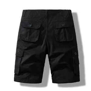 Shorts cargo pour hommes à taille élastique, de haute qualité, solides, personnalisés, six poches, shorts de sport décontractés pour hommes - Product Image 5