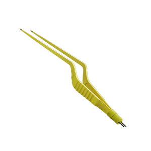 Pinzas bipolares de bayoneta de acero inoxidable, manuales, de 7.75 pulgadas, activadas con el pie, instrumentos quirúrgicos amarillos de Ariston en venta - Product Image 5